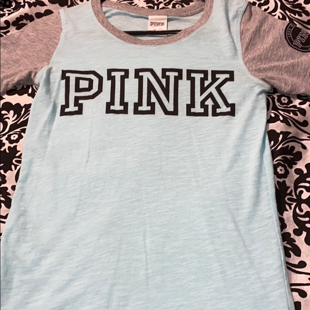 Blue short sleeve shirt from PINK